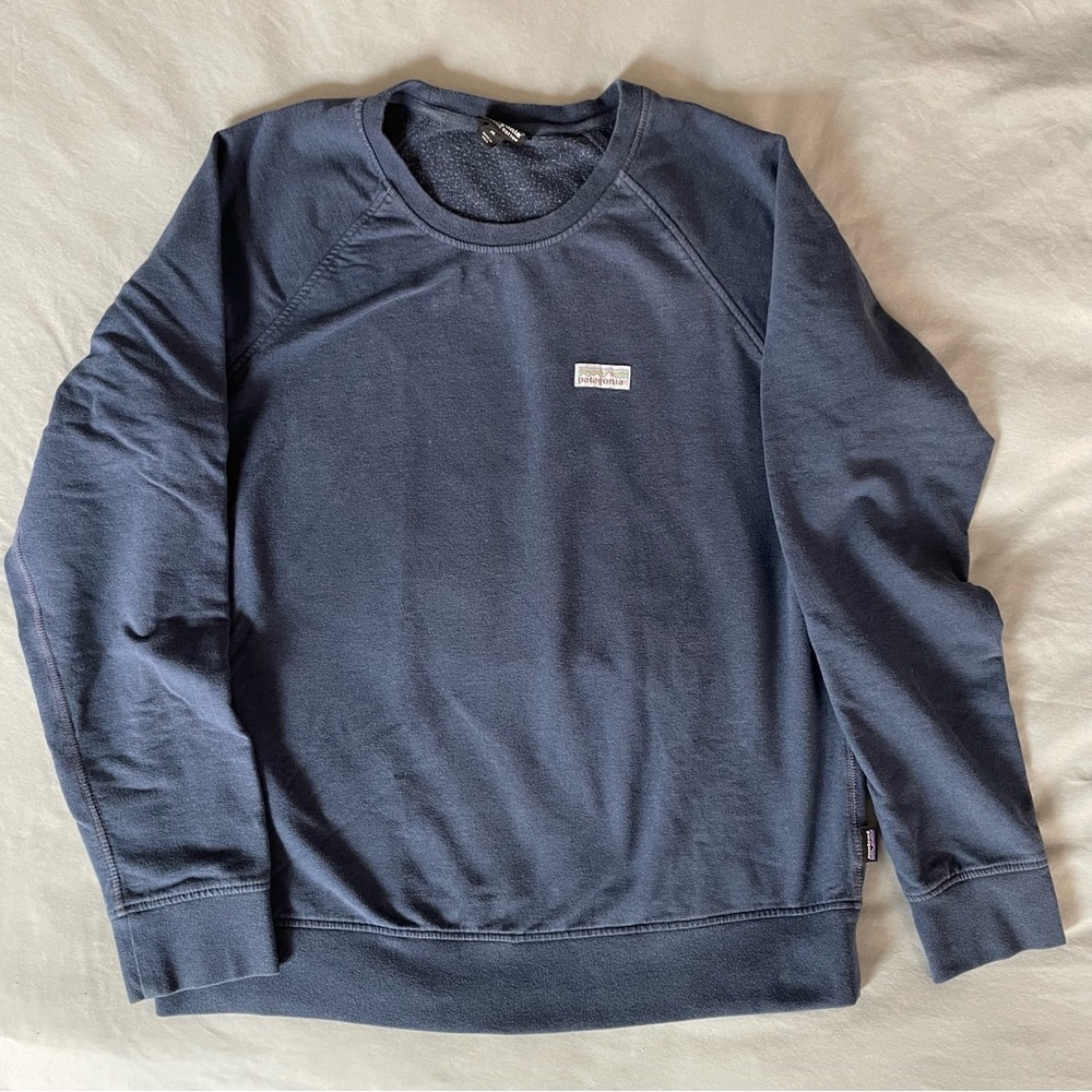 Patagonia Women's Navy Blue Organic Cotton Crewneck Sweater XL
